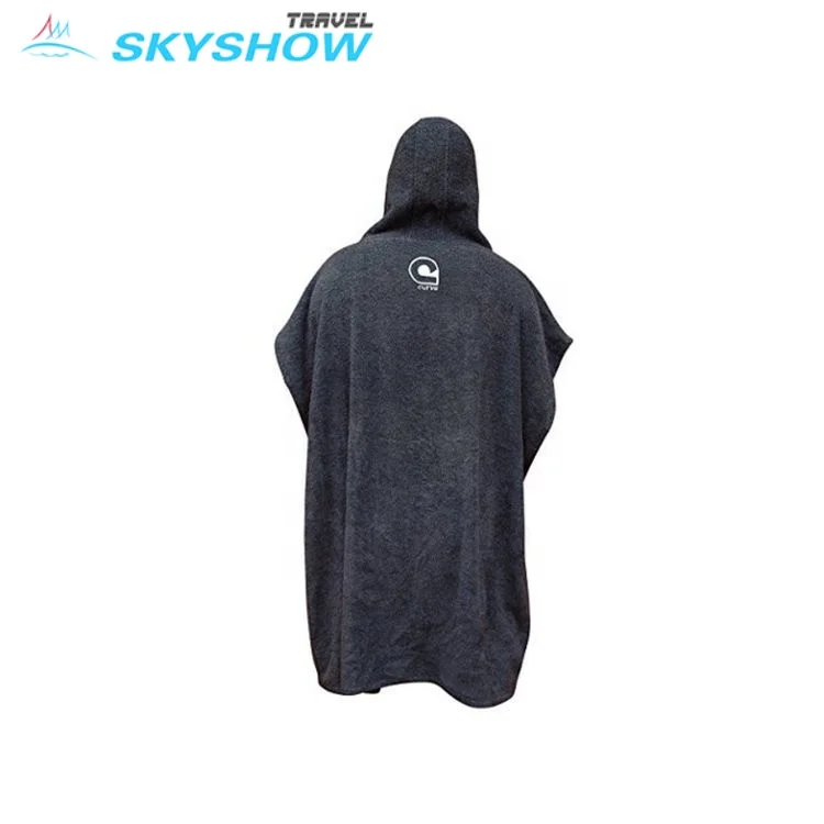 
Personalized Surf Hooded Changing Robe Cotton Microfiber Poncho Towel Beach Custom Changing Towel Poncho With Logo 