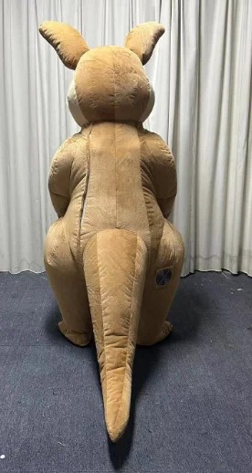 Cheaper High Quality Walking Plush inflatable kangaroo mascot costume for adults