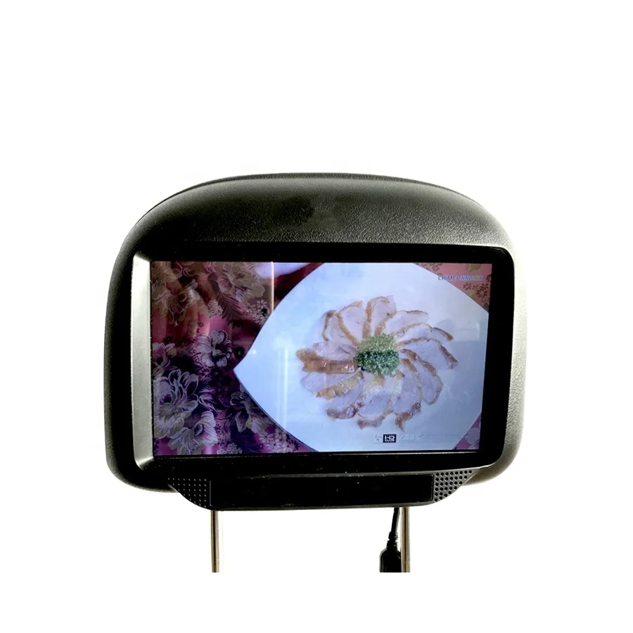 Wireless advertising player 9 Inch taxi headrest six video media ad player HD 3g wifi