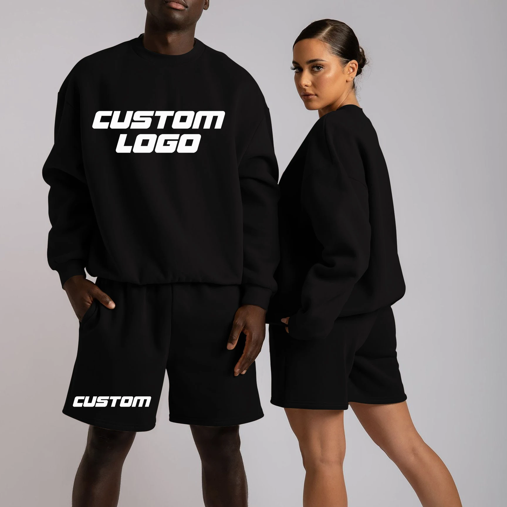 Summer 2022 New Custom Logo Tracksuits For Men Sports Gym Jogger 2 Piece Suit Sportswear Two Piece Short Set For Men