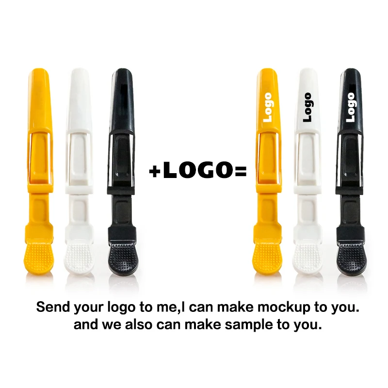 No-Trace Custom Logo Girls salon hair clip mini hairgrips hair barrettes cute plastic hair clip