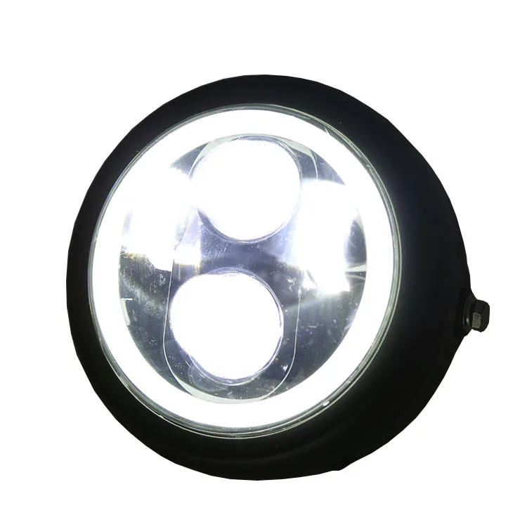 Electric Motorcycle Bicycle Super Bright LED Angel Eye Ring Headlights with Bracket Headlight Assembly