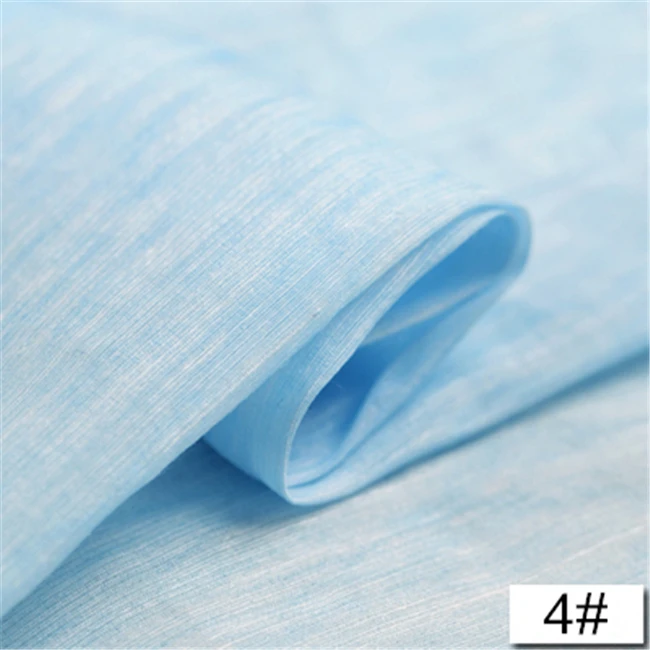 Good Texture  hemp blend Solid Color Pattern Silk Linen Fabric  for Dress and Clothes