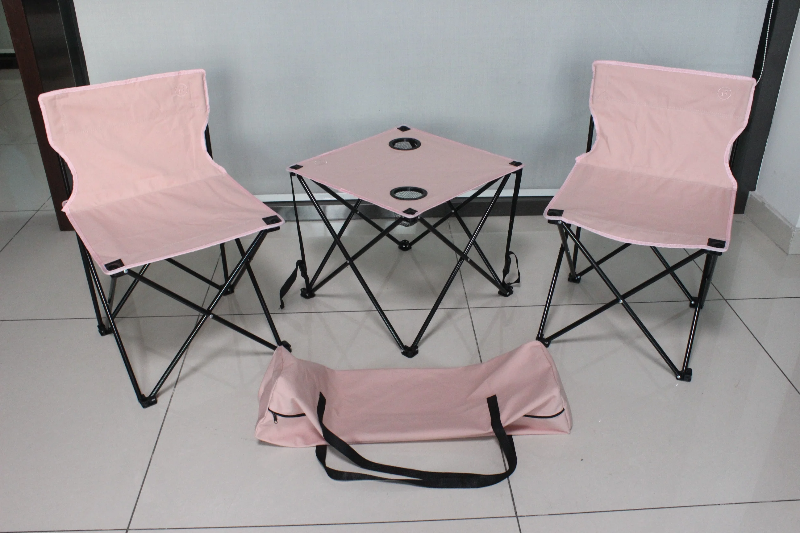 Modern Fabric Design Outdoor Party Camping Chair with Foldable Table & Chair Set