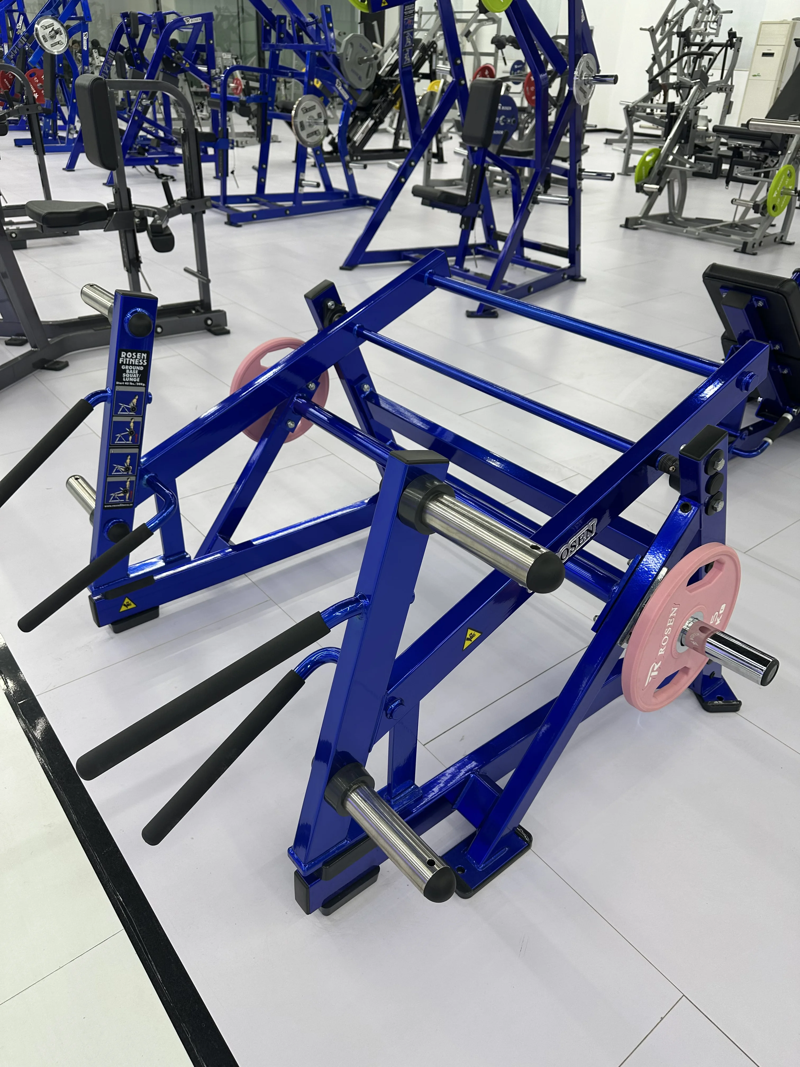 Big Discount Customized ROSEN  Fitness Gym Equipment Adjustable Ground Base Squat Lunge  With Color Customization