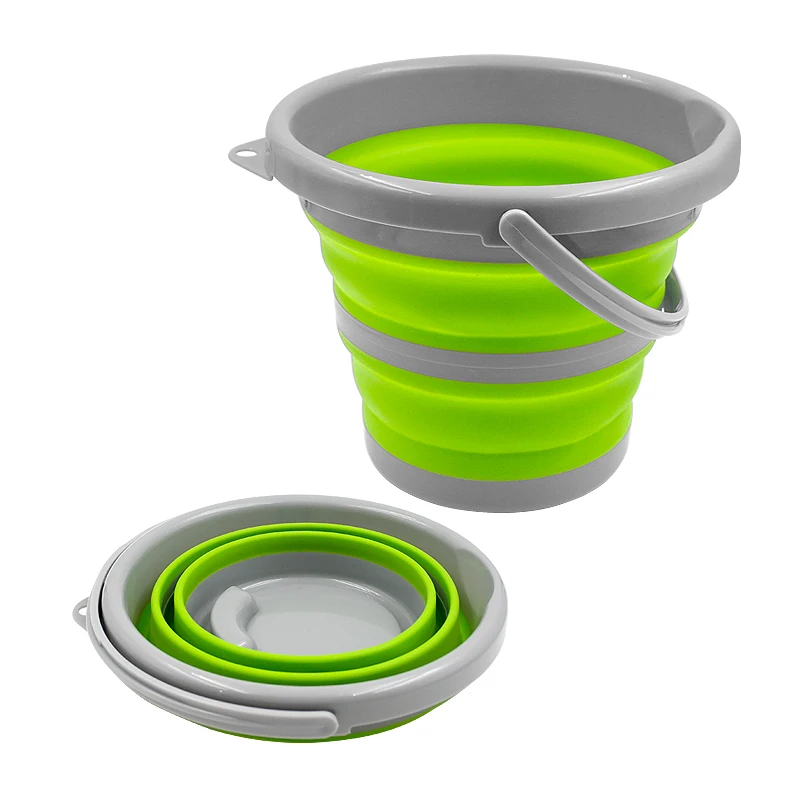 Collapsible Bucket new Foldable Silicone Bucket Convenient Folding Bucket For Outdoor Fishing Beach Home Cleaning
