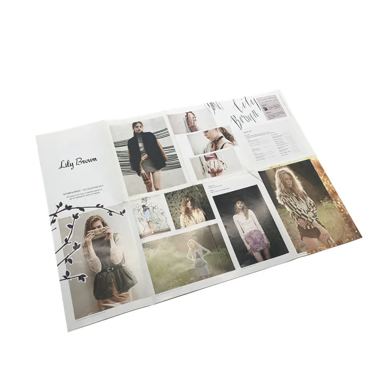 High quality custom offset print A3 full color folding poster printing for advertising