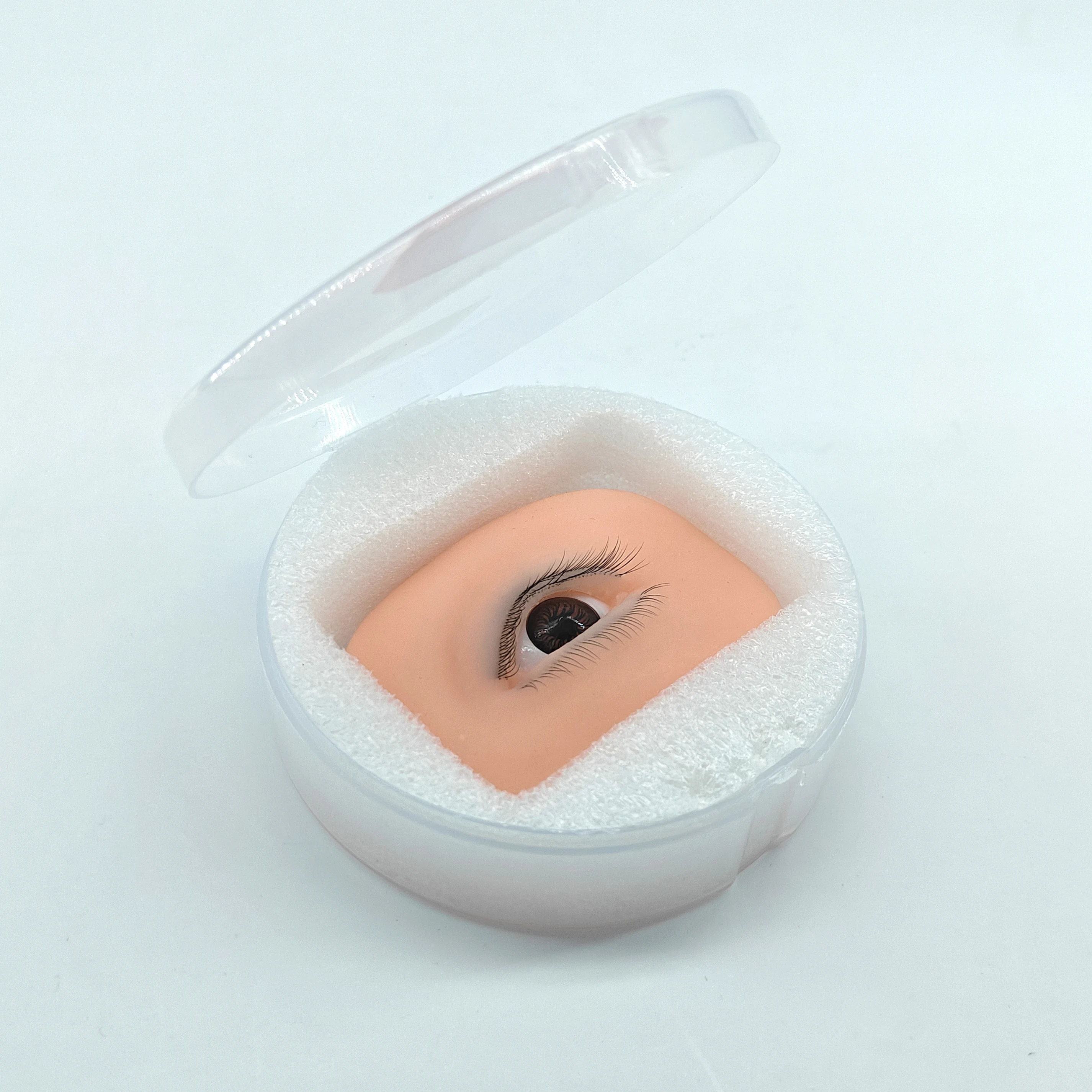 New Arrivals Practice Mannequin Eyes for Eyelash Extension Training Wholesale 2-Layers Lash Mannequins Silicone Mini Mannequins