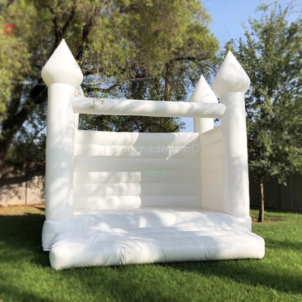 Free Door Delivery Outdoor Games Activities Commercial white Inflatable wedding bouncer bounce house for sale Air Jumper