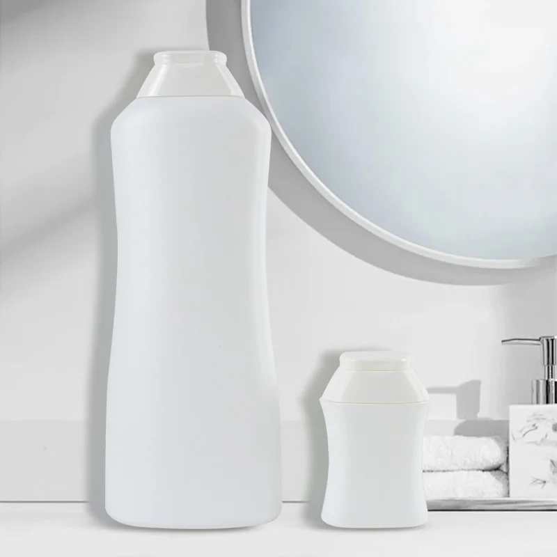 Custom Empty Square HDPE Flat  Tanning Oil Body Lotion Cream Bottle With Flip Cap