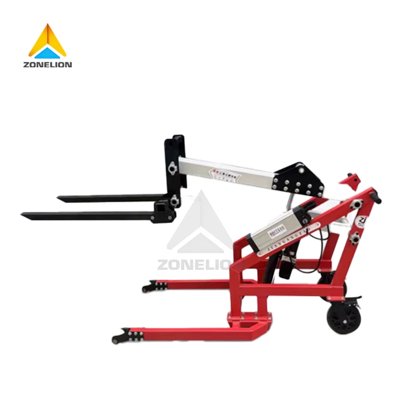 Small electric forklift hydraulic lifting and handling truck curved arm loading and unloading truck portable stacker truck
