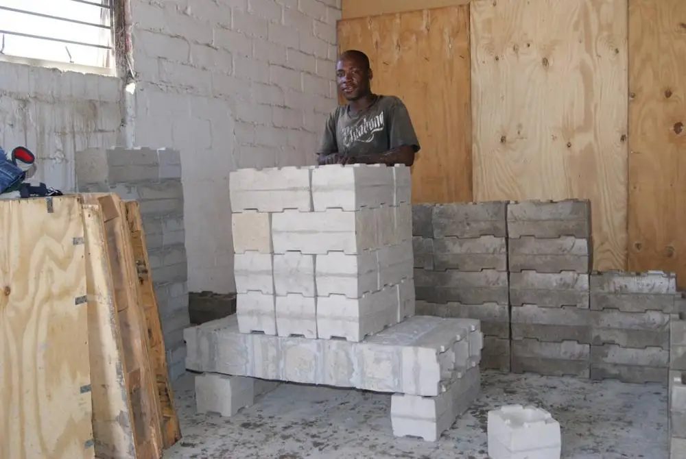 manual block brick making hollow block mold small concrete block making