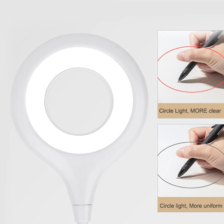 1200mAh lithium battery powered clip on led light USB luminolite modern clip light for bed with round head