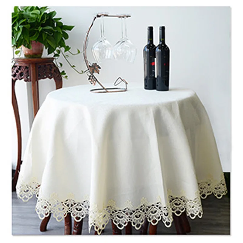 Brillmax Table Cloth Round Rectangle Square 100% Polyester Table Cloth Tablecloth for Wedding Party