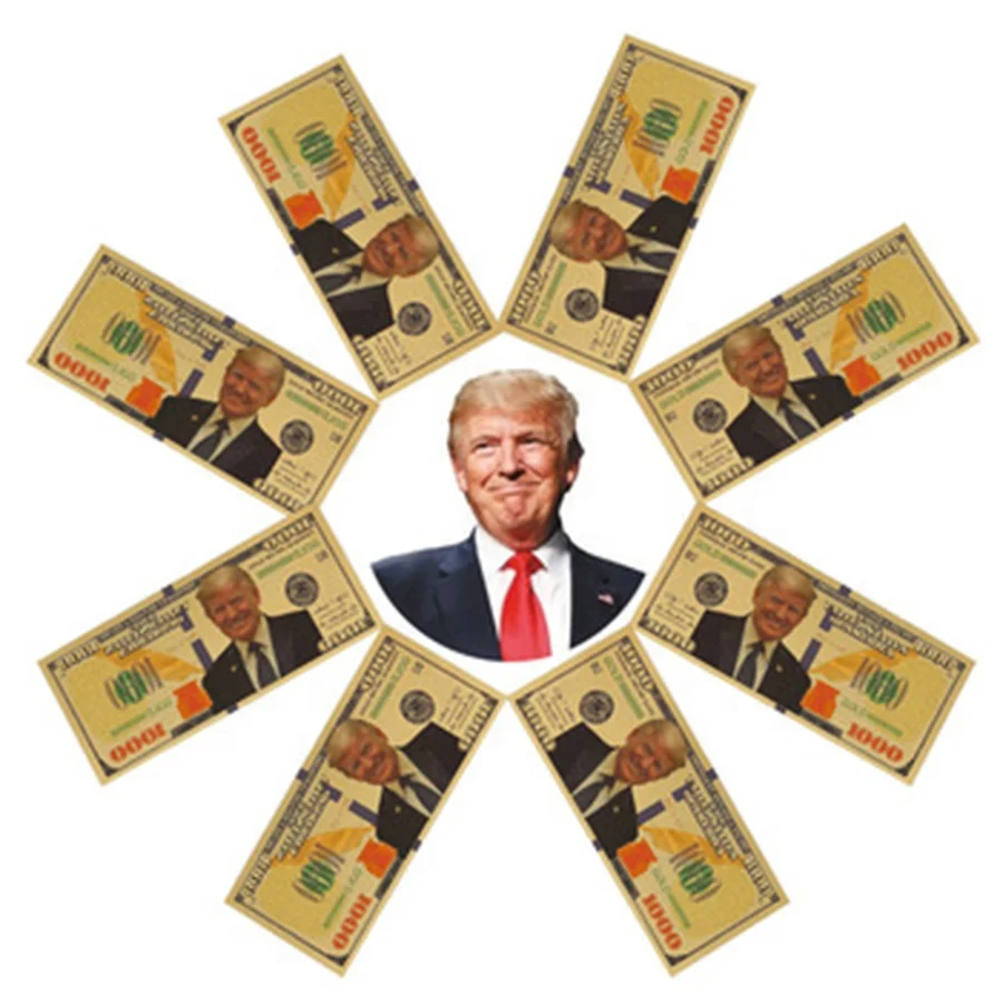  Банкнота США 2020 заводской Новый Трамп набор долларов банкноты серебряная фольга доллар