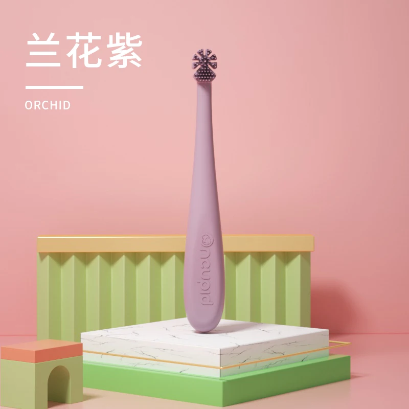 Standard Silicone kids tooth brush baby training toothbrush set for Kids Infant Children