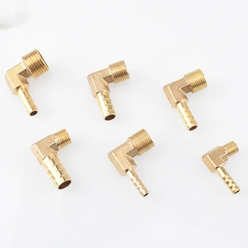 Brass Barb Hose ,90 Degree Elbow 14mm Barbed Male Pipe Adapter Connector