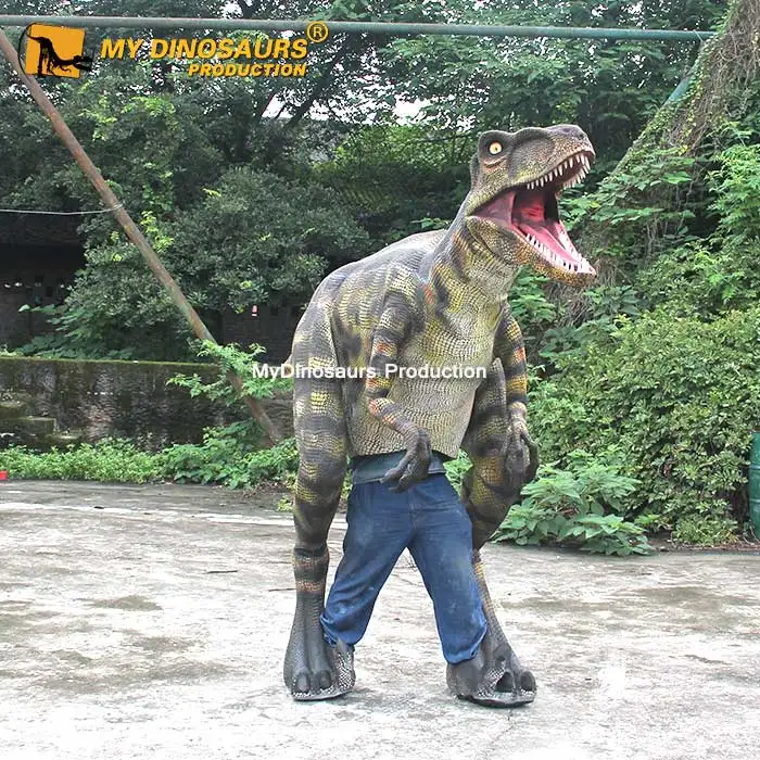  MY Dino SP068 вечеринка реалистичный ходячий динозавр марионетка Раптор костюм для