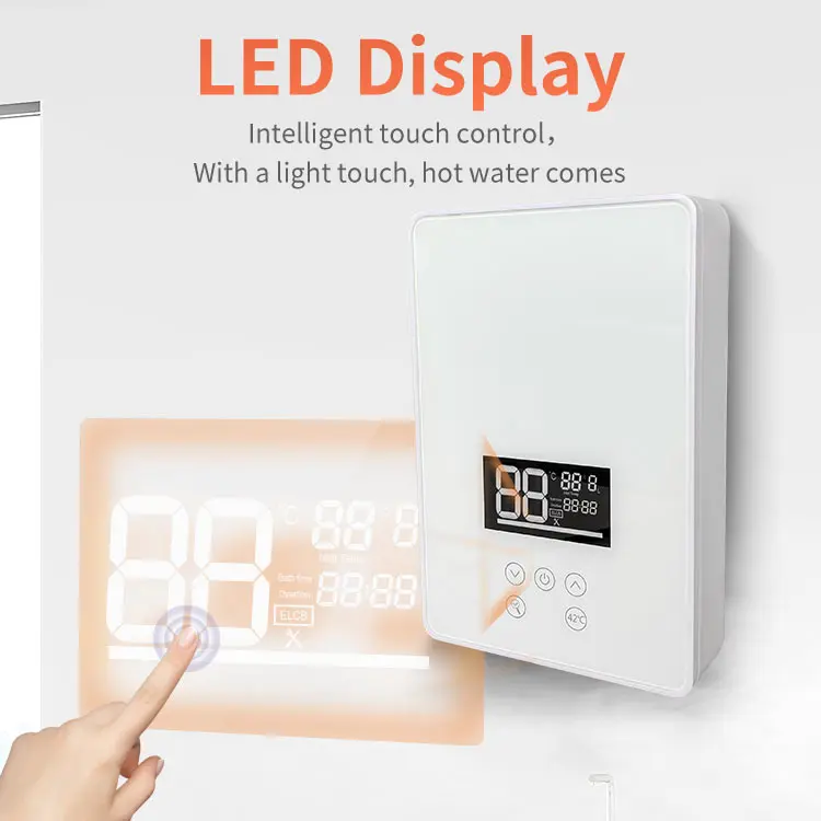 3.5KW 220V LED Display Kitchen MIni Under Sink Instant Tankless Electric Water Heater For Shower