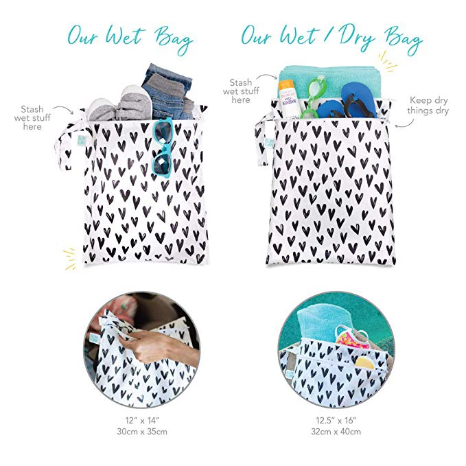 Waterproof Washable Reusable Cloth Wet Bag For Travel