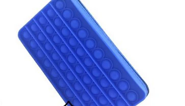 Pen Storage Bag Push Bubble Pencil bags School Kids Rainbow Silicone Fidget Pencil Case