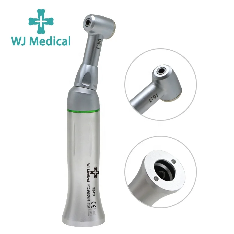 dental handpiece contra angle  ceramic bearing push button turbine air motor contra angle reduction dental handpiece