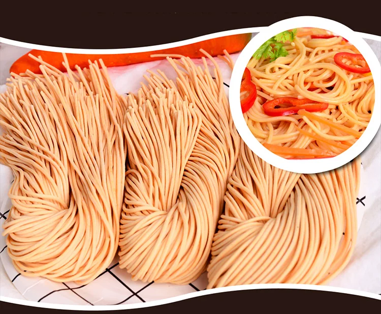 Wheatsun 400g  Vegetable Fresh Noodles Carrot Fast Cooked Semi-Dry Wet Noodles