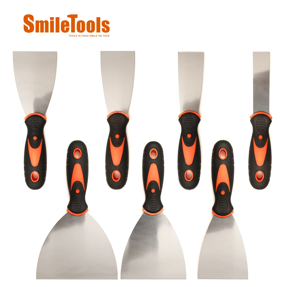 SmileTools 7 шт. углеродистая сталь 1-5 дюймов Набор ножей для шпатлевки гипсокартона инструмент