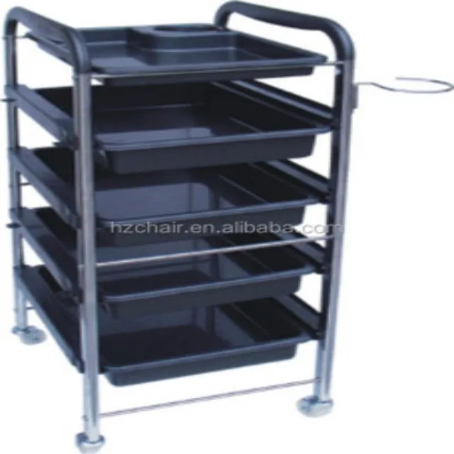 deluxe lockable save things easy for installation 360 degree rotate setting salon trolley