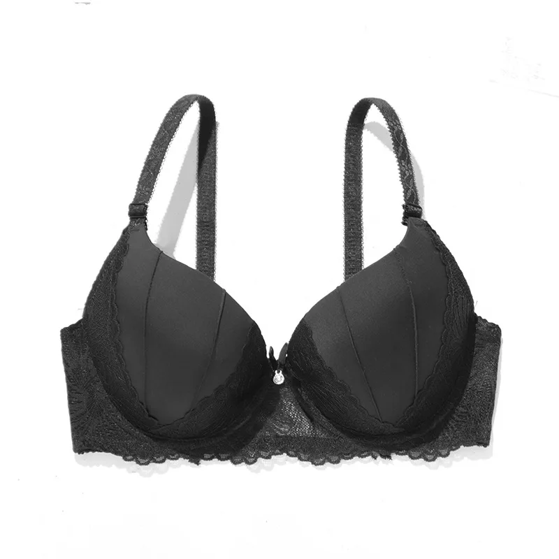 Multi-Color Bows Lace Satin Bra for Small Breasts  Size Auxiliary Bras Collection Gathering Undergarments