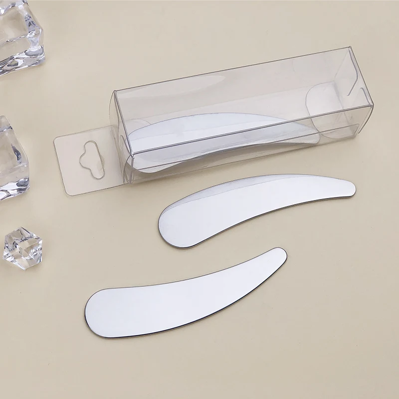 Metal zinc stainless steel ceramics cosmetic spoon plastic silicon eye cream stick spoon custom cosmetics spatula