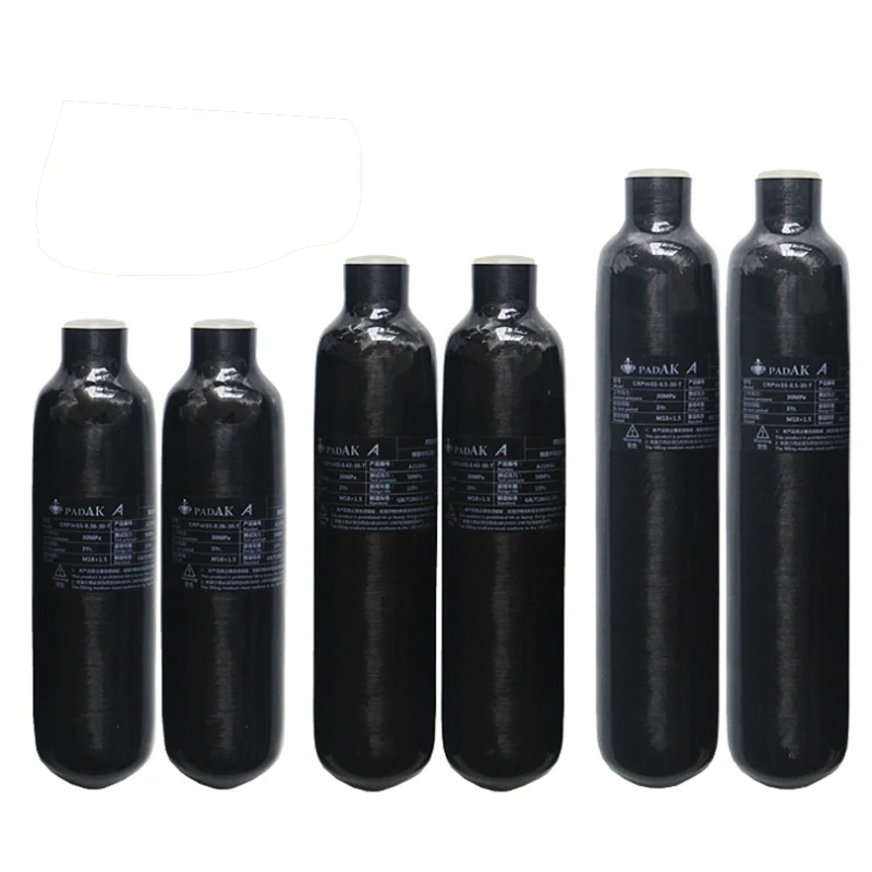 6061 Aluminum Alloy 300bar  Paintball 0.5L PCP Air Tank Carbon composite  fiber cylinder
