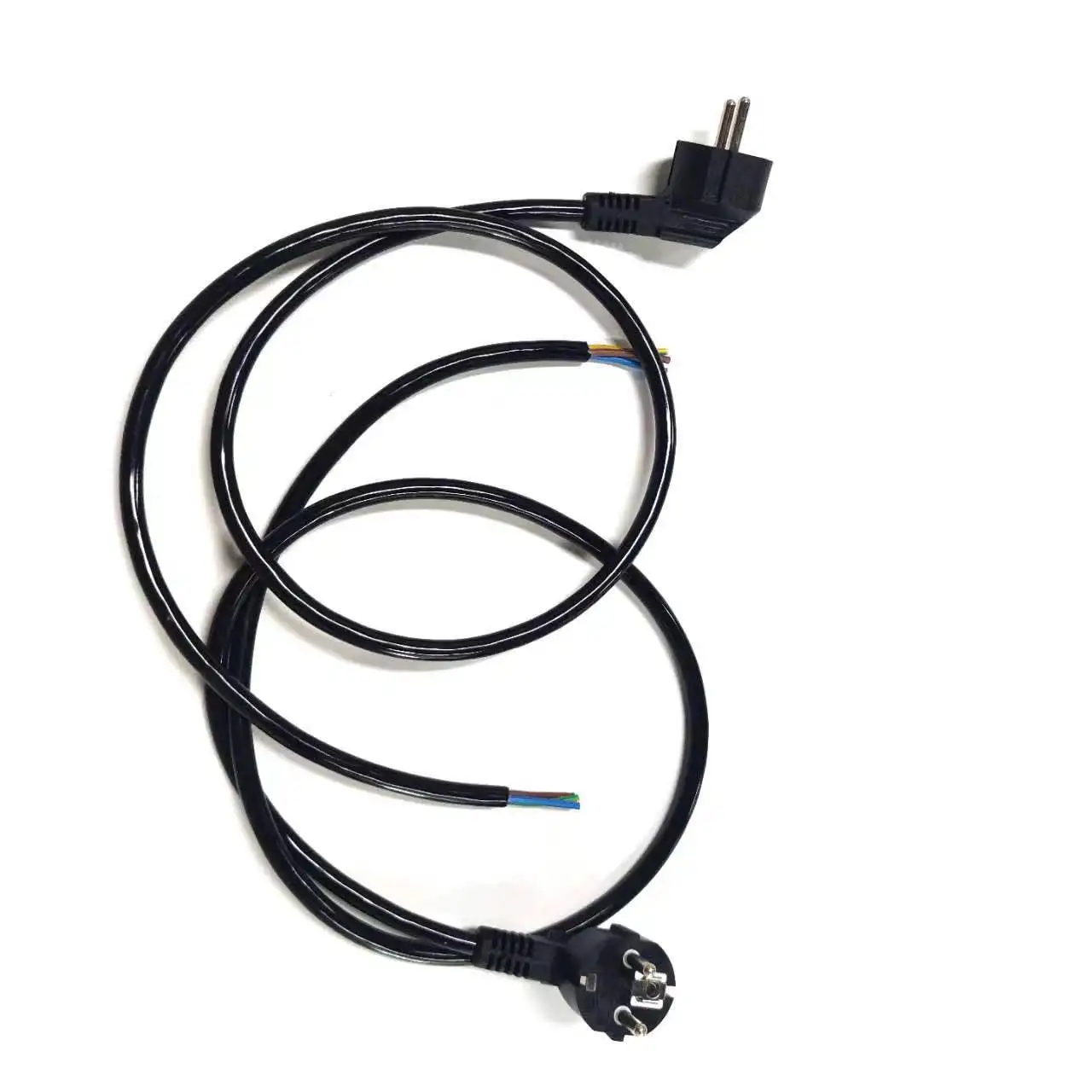 0.75mm2 EU Schuko plug to Pigtail open end European Electrical Power supply cord