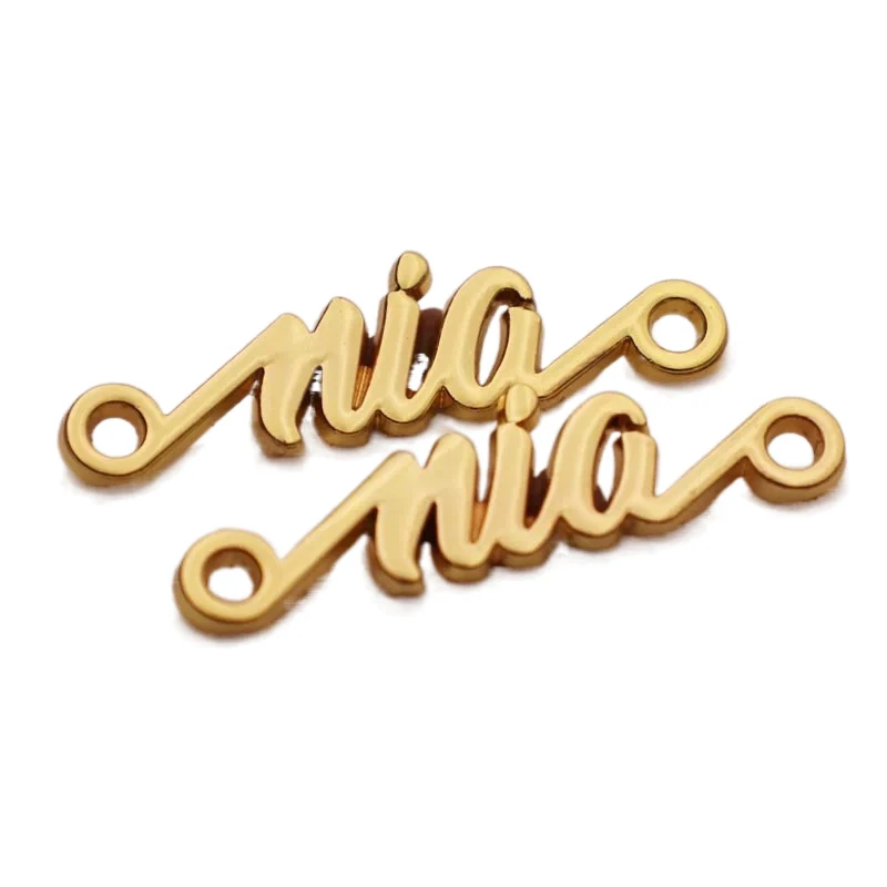 Rectangle Metalic Private Tshirt T Shirt Raised Reflective Shoe Logo Accessories Making Labels For Clothes Apparel On Clothes