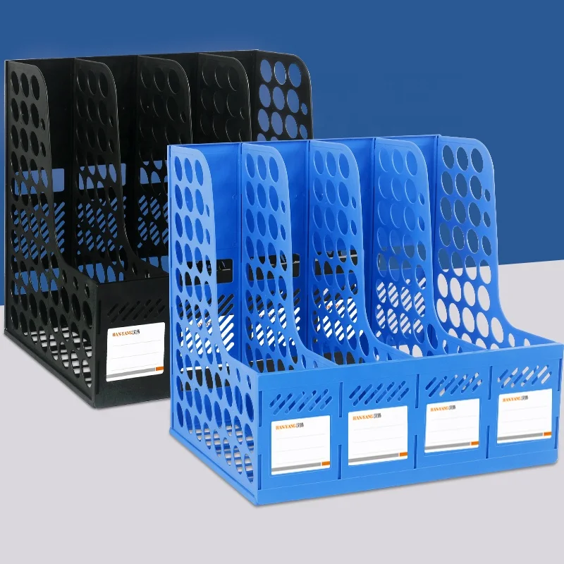 Magazine A4 File Holder Clipboard Rack Table Magazine Display Racks 4 Layers Plastic Metal File Tray  Magazine Holder