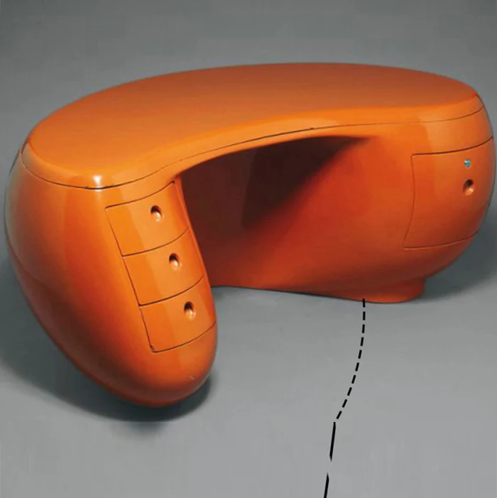 Q001 Modern Office desk spa creative reception beauty salon High-End Car Paint Finished Lobby Managers Orange table frp desks