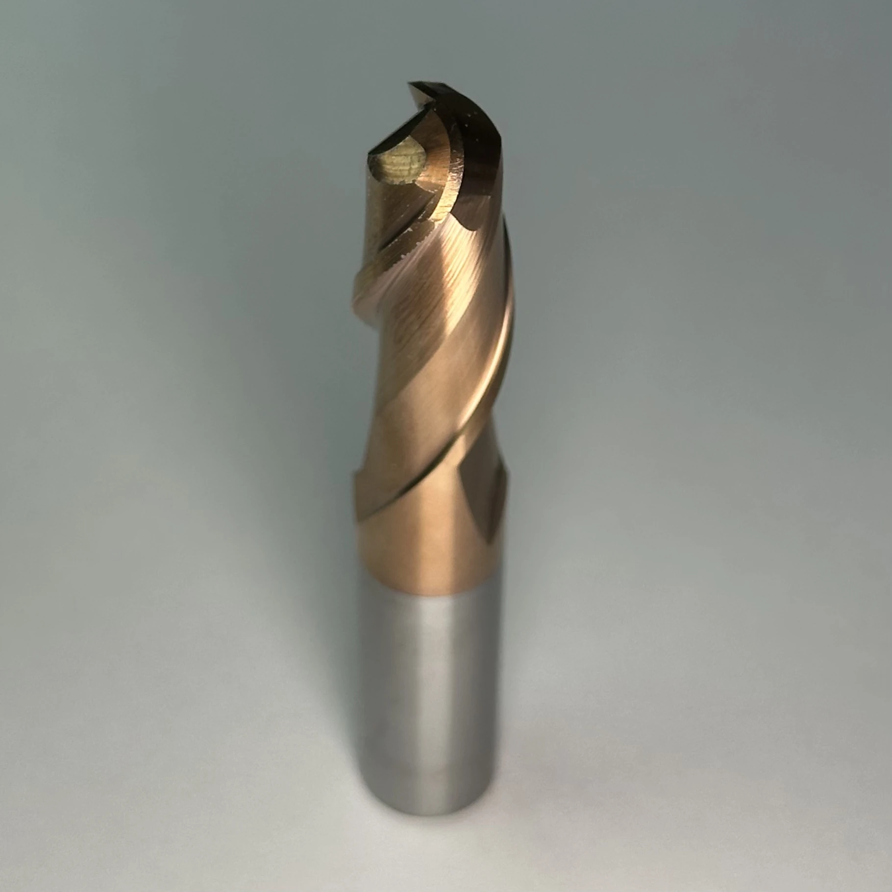 Low price Rigid Tisin Coated Carbide Double Flutes Ball Nose End Mill Cutting Mill Machine