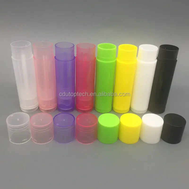 cosmetic clear lip care balm packaging tubes,lip stick container for gel, empty solid glue stick container