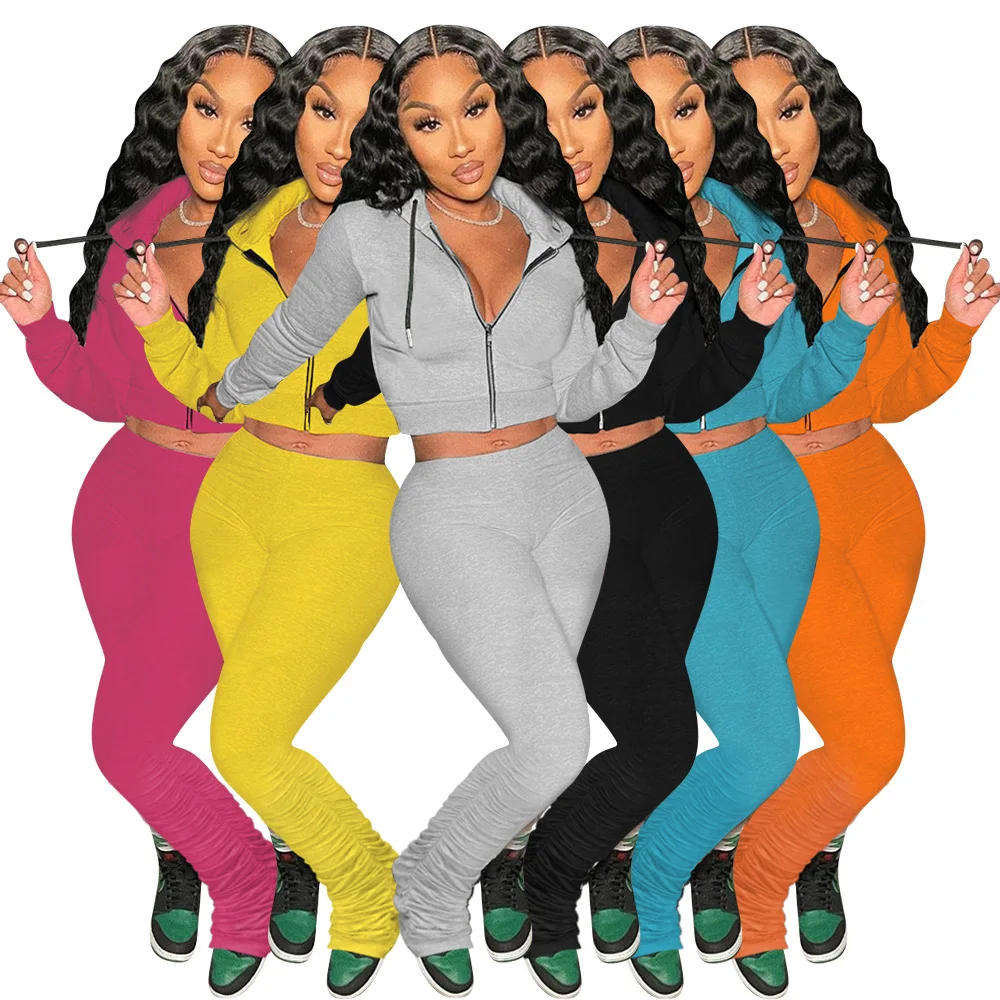 MQY New Autumn Long Sleeve Woman Clothes Ladies Summer Set 2 Piece Outfit Womens Two Piece Short Pants Set