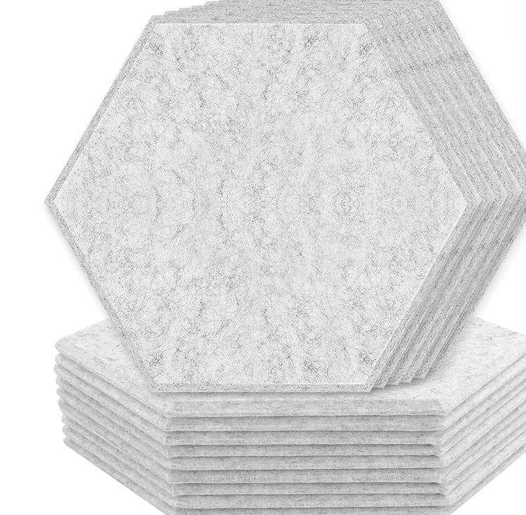 Sound Noise Reduction Office PET Acoustic Panels Recycle Material Acoustic Hexagon Panels