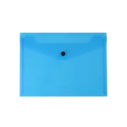 School supplies filing products A5 plastic wallets clear document bag folder with snap button mini clear plastic file folder