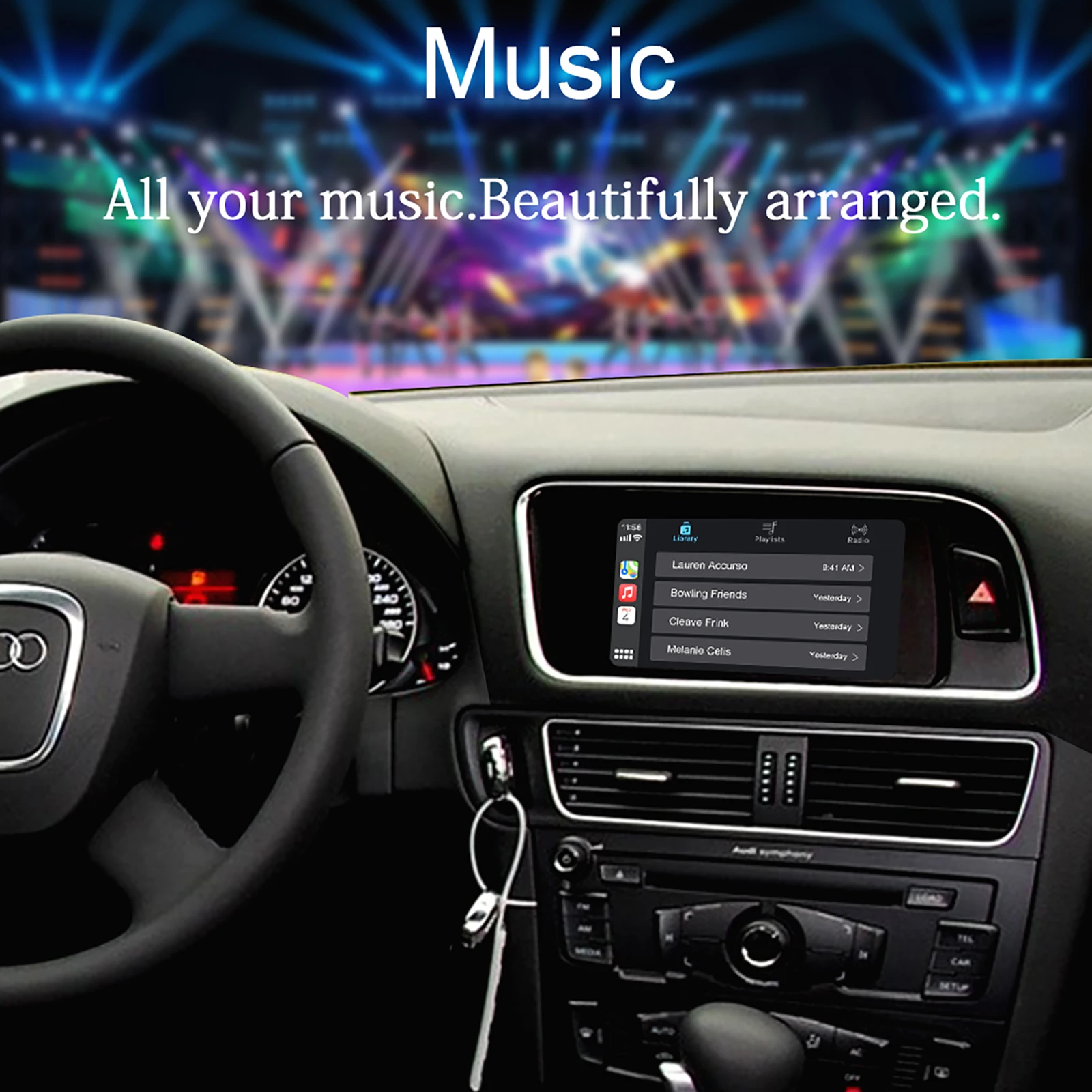  Автомобильный видеоинтерфейс Android CarPlay для Audi концерта или syma4 A5 S5 и Q5 без интерфейса GPS-навигации
