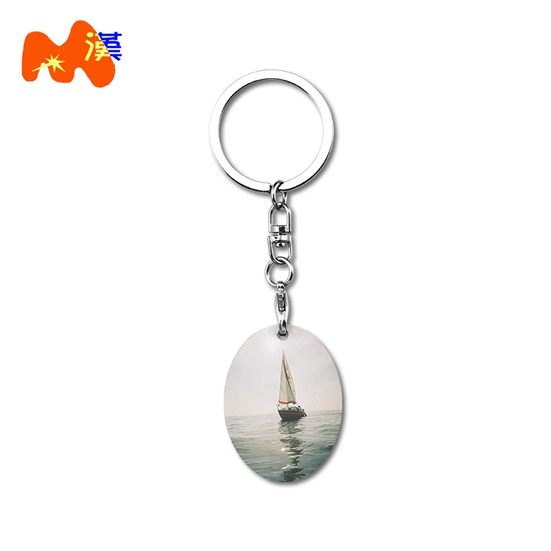 Брелоки для украшения сублимация МДФ дерево оптовая продажа высокое качество пустые в форме сердца Diy печать подарок Шелковый металлический логотип на