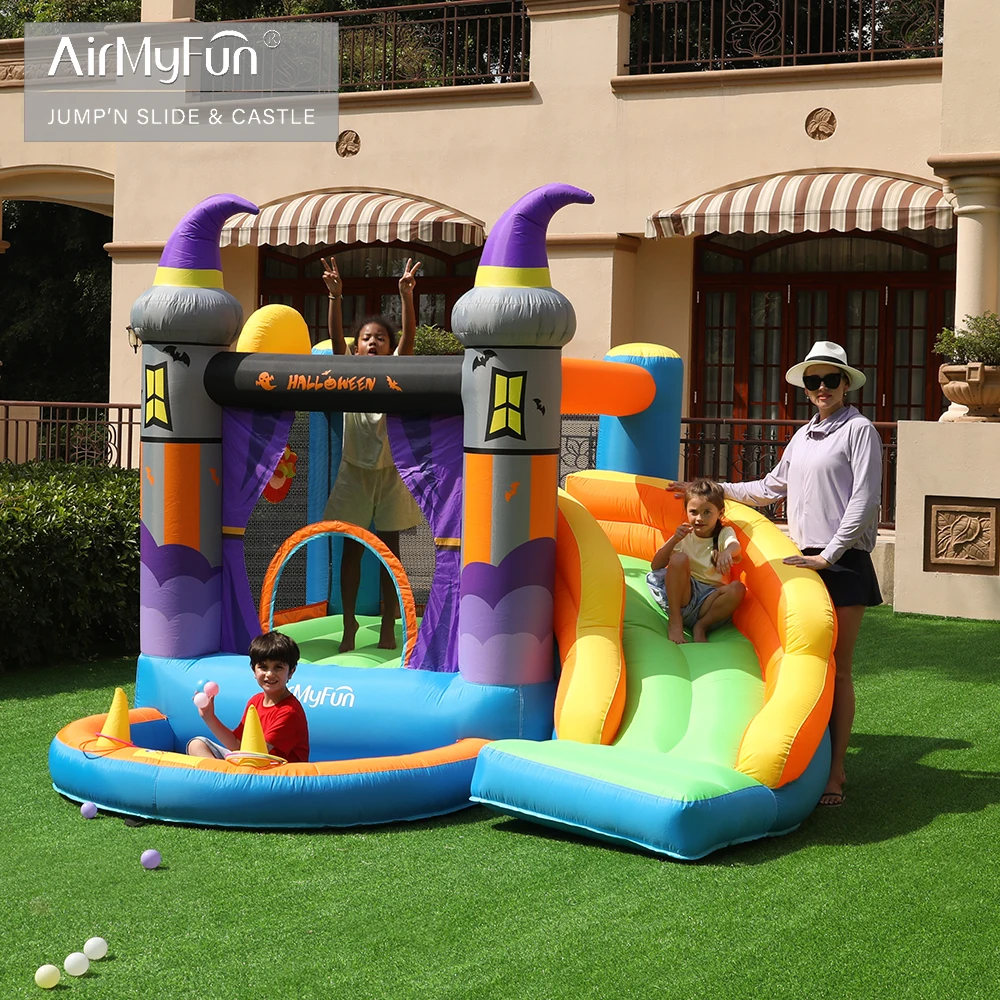 Newly designed Halloween Inflatable Bouncer Castle Game For Kids Inflatable House Party Jump Bouncing And Slide Combo Outdoor