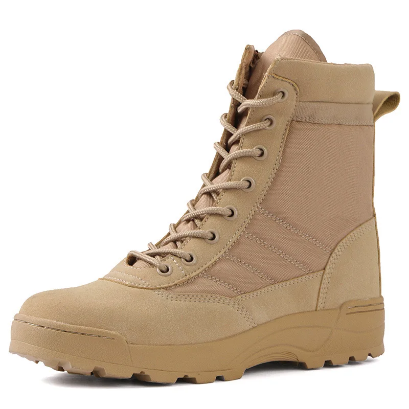Manufacturer Tactical Boots Black Green Khaki High Top Boots Anti-kick Anti-collision Hiking Boots For Men And Women