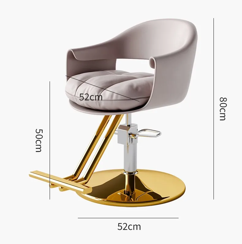 Factory Cheap Wholesale Salon Furniture Barber Chair Black With Gold Base Hairdressing Chair Hair Styling Barber Chair