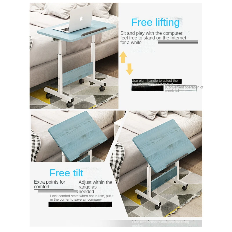 Customizable hot selling desktop rotatable laptop desk bed simple modern mobile lift table