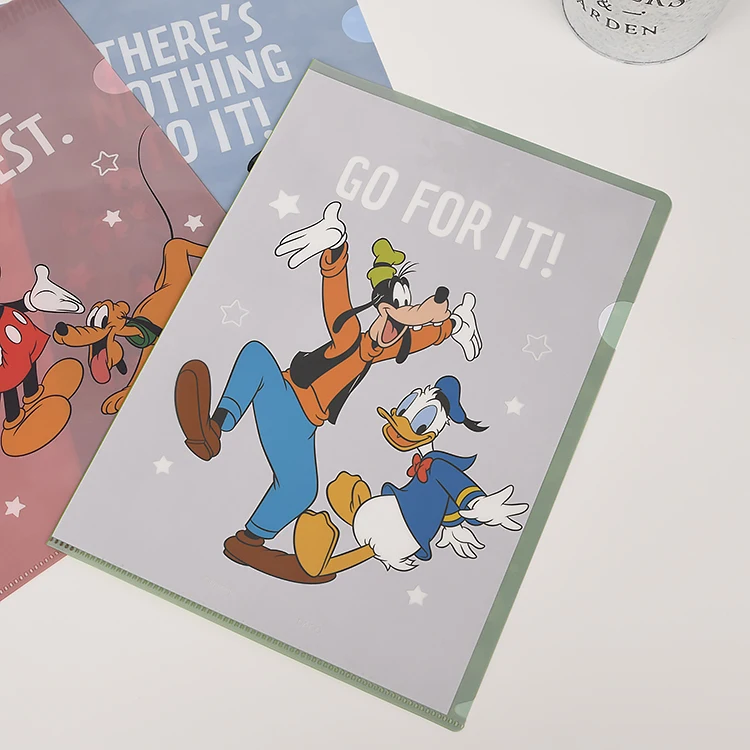  Factory Custom Print Classification L Shape plastic file presentation folder for A4 PP Bag File