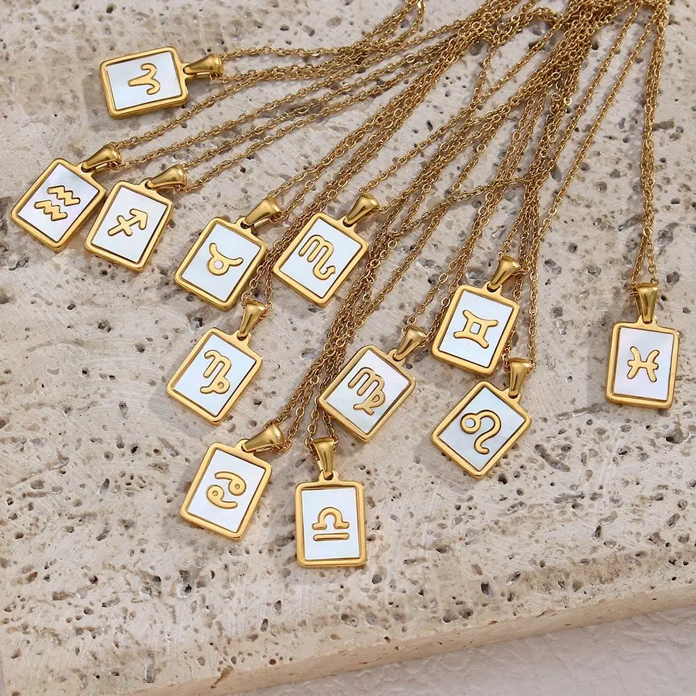 Excellent Quality 925 Sterling Silver 18k Gold Plated Jewelry Zodiac Necklace For Women gold microphone necklace