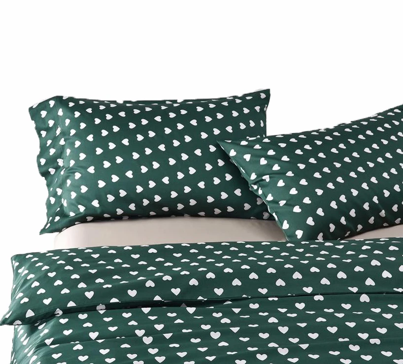 
Super hot sale 100% cotton 60s sateen heart design city fashion art style luxury bedding sets bed linen 